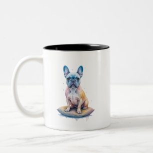 French Bulldog Colorful and Artistic Two-Tone Coffee Mug
