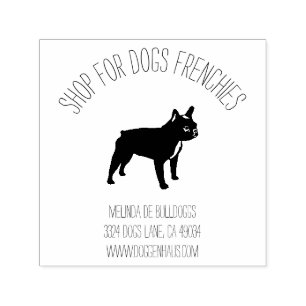 French Bulldog cool black boy Self-inking Stamp