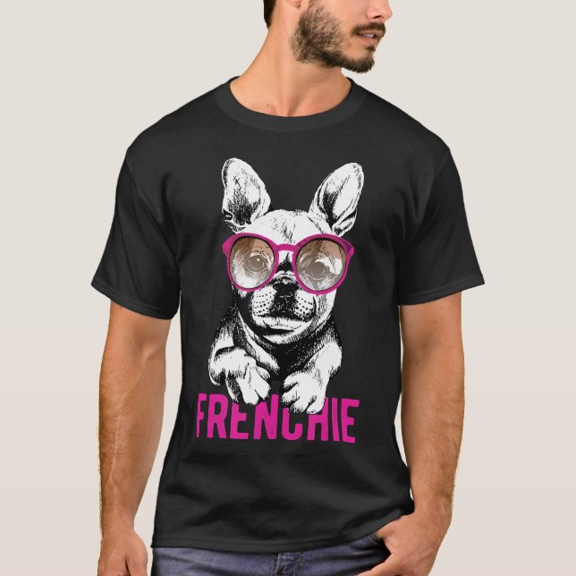 French Bulldog Cool Dog Owner Mum Dad Gif T-Shirt (Front)