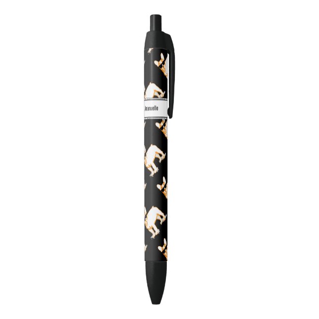 French Bulldog cool pupies Black Ink Pen (Bottom (Vertical))