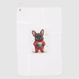 French Bulldog Cosy Cocoa dog Golf Towel