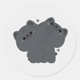 French Bulldog Couple Classic Round Sticker
