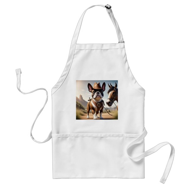 French Bulldog Cowboy Hat French Bulldog Standard Apron (Front)