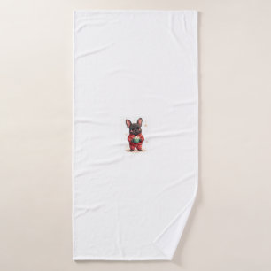 French Bulldog Cozy Cocoa Bath Towel
