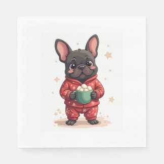 French Bulldog Cozy Cocoa Napkin