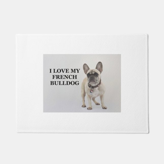 french-bulldog-cream love w pic doormat (Front)