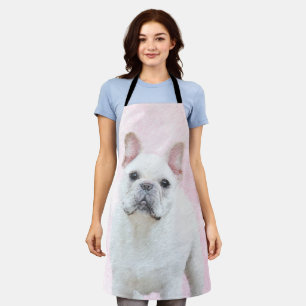 French Bulldog (Cream/White) Painting - Dog Art Apron