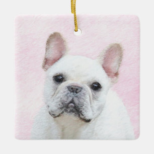 French Bulldog (Cream/White) Painting - Dog Art Ceramic Ornament