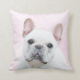 French Bulldog (Cream/White) Painting - Dog Art Cushion