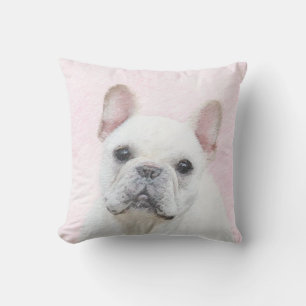 French Bulldog (Cream/White) Painting - Dog Art Cushion