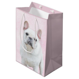 French Bulldog (Cream/White) Painting - Dog Art Medium Gift Bag