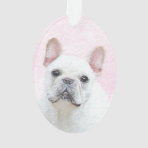 French Bulldog (Cream/White) Painting - Dog Art Ornament
