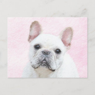 French Bulldog (Cream/White) Painting - Dog Art Postcard