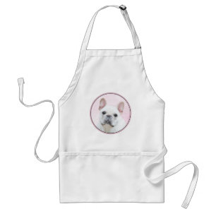 French Bulldog (Cream/White) Painting - Dog Art Standard Apron