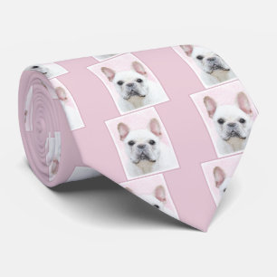 French Bulldog (Cream/White) Painting - Dog Art Tie