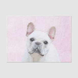 French Bulldog (Cream/White) Painting - Dog Art Tissue Paper