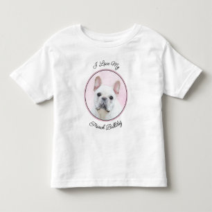 French Bulldog (Cream/White) Painting - Dog Art Toddler T-Shirt