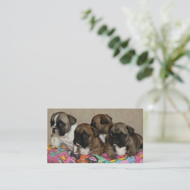 French Bulldog Cushion French Bulldog Business Card (Standing Front)