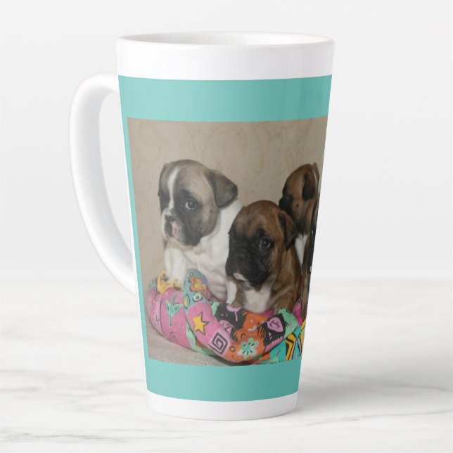 French Bulldog Cushion French Bulldog Latte Mug (Left Angle)