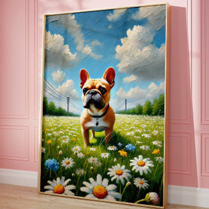 French Bulldog Cute Dog Wall Art Poster