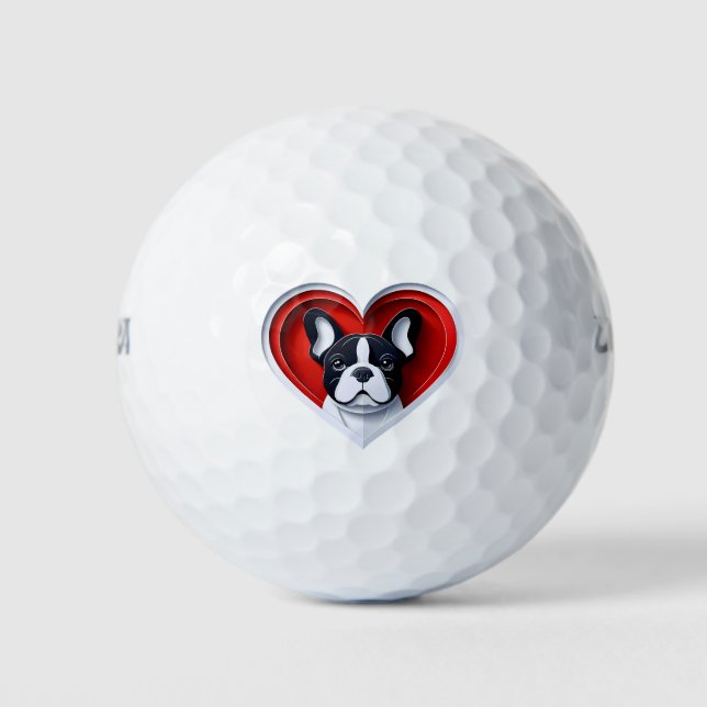 French Bulldog Cute Frenchie Dog Lover Golf Balls (Front)