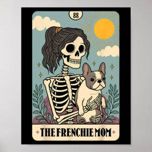 French Bulldog Cute Frenchie Dog Mum Tarot Card Sk Poster