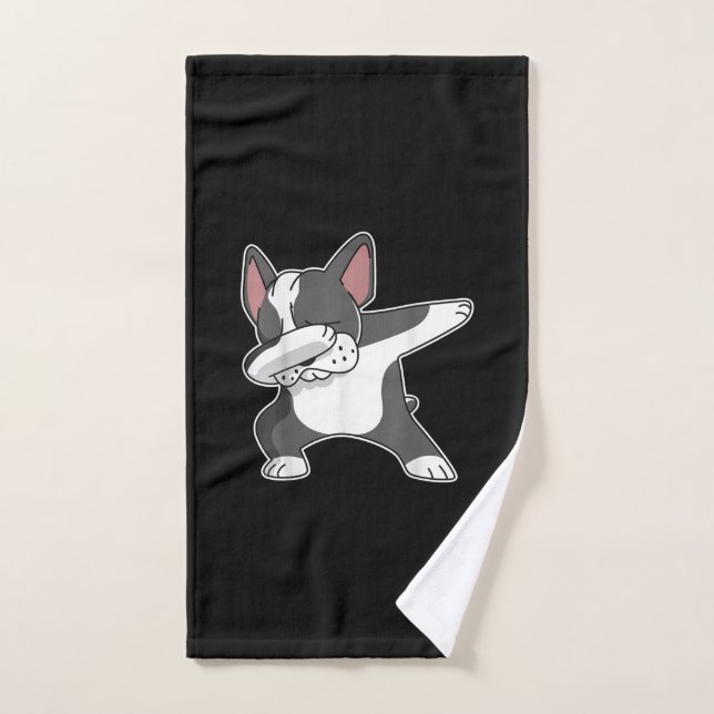 french bulldog dabbing frenchie dog dab dance gift hand towel (Hand Towel)