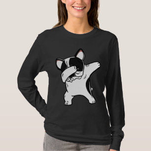 French Bulldog Dabbing Pied French Bulldog T-Shirt