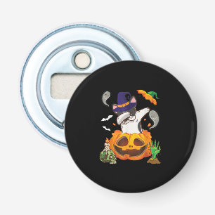 French Bulldog Dabbing To Open Pumpkin Halloween Bottle Opener