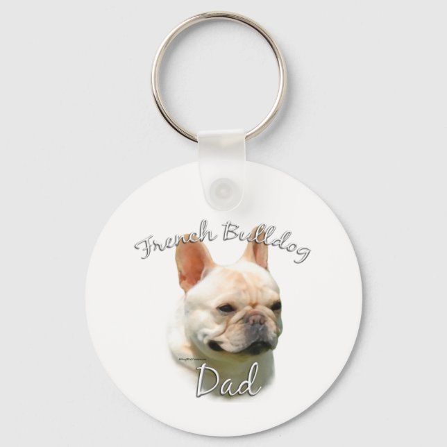 French Bulldog Dad 2 Key Ring (Front)