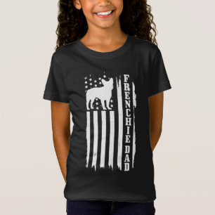 French Bulldog Dad American Flag Patriotic Frenchi T-Shirt