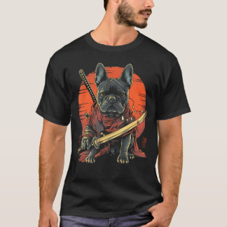 French Bulldog Dad Cute Japanese Anime Stuff Samur T-Shirt