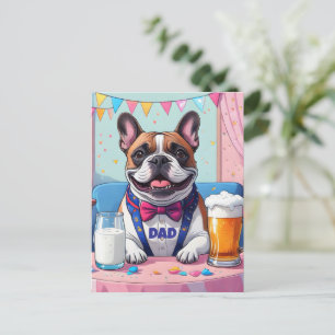 French Bulldog Dad Fatherˋs Day Postcard