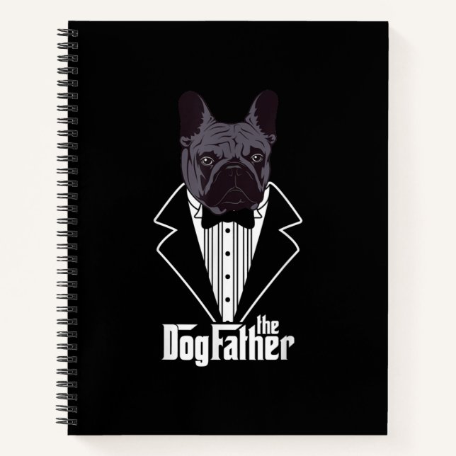 French Bulldog Dad Frenchie Papa Gift Notebook (Front)