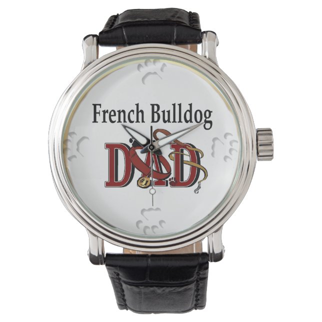 French Bulldog Dad Gifts Watch (Front)