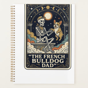 French Bulldog Dad Vintage Skeleton Tarot Shirt_1 Planner