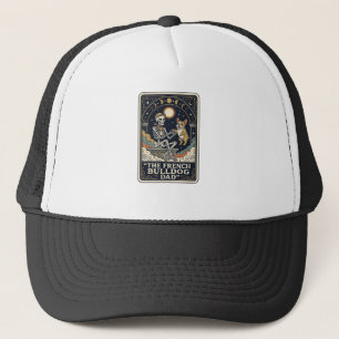 French Bulldog Dad Vintage Skeleton Tarot Shirt_1 Trucker Hat