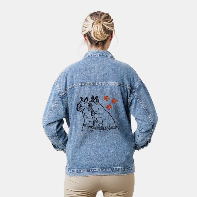 French bulldog denim jacket (Model)