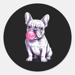 French Bulldog Design For Men Women French Bulldog Classic Round Sticker