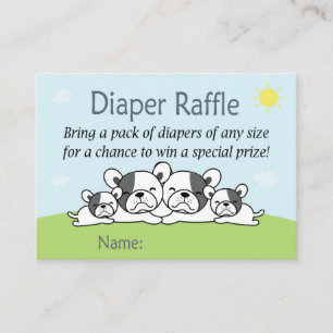 French Bulldog Diaper Raffle Tickets