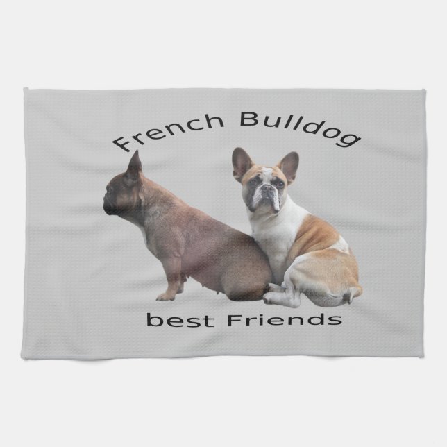 French Bulldog Dish Towel (Horizontal)