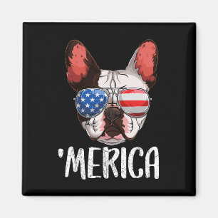 French Bulldog Dog 4th Of July American Flag 2 Magnet