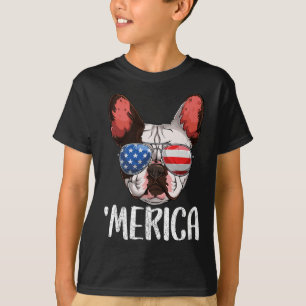 French Bulldog Dog 4th Of July American Flag 2 T-Shirt