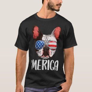 French Bulldog Dog 4th Of July American Flag 2 T-Shirt
