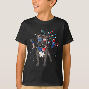 French Bulldog Dog American Usa Flag 4th Of July W T-Shirt