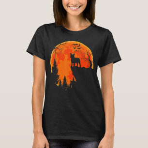 French Bulldog Dog And Moon Halloween Costume Dog T-Shirt