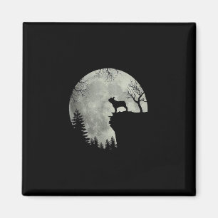 French Bulldog Dog And Moon Halloween Costume  Magnet