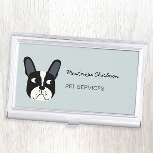 French Bulldog Dog Animal Pet Services Business Card Holder