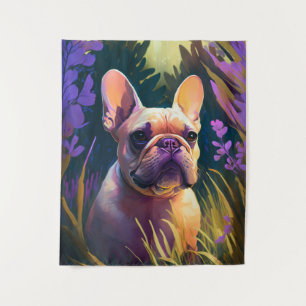 French Bulldog Dog Animal Portrait Painting Pet Tapestry