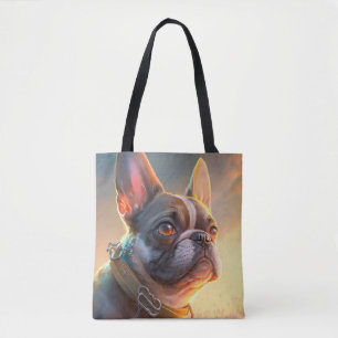 French Bulldog Dog Animal Portrait Painting Pet  Tote Bag